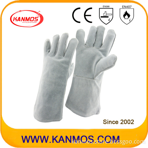 35cm Cowhide Split Leather Industrial Safety Welding Work Gloves (11103)
